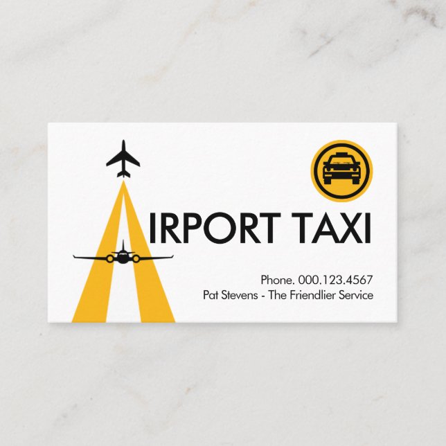 Tarjeta De Visita Creative Letter-A Airport Runway (Anverso)