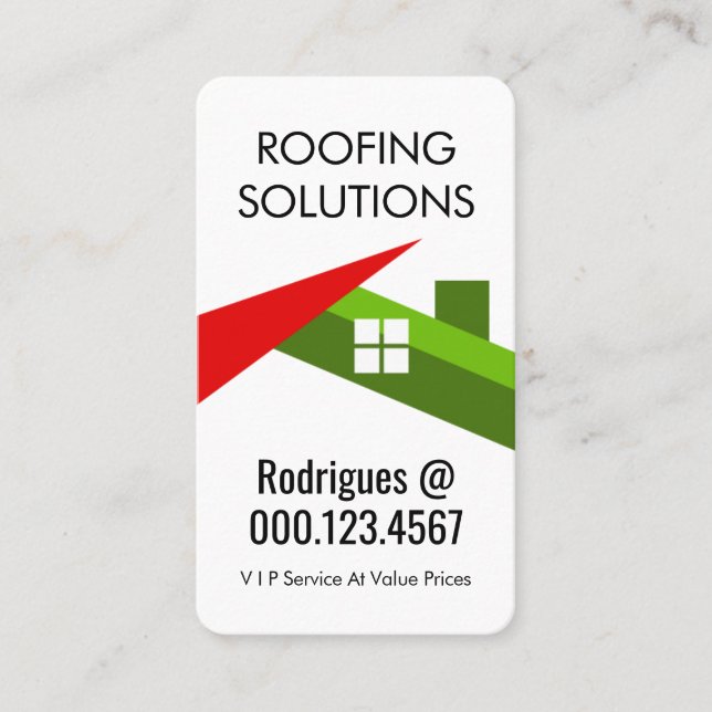 Tarjeta De Visita Creative Rooftop Building Roofer (Anverso)