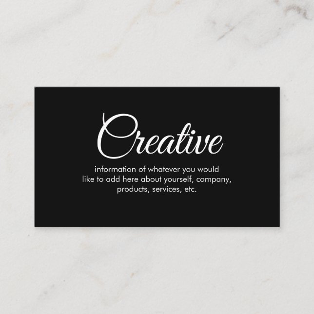 Tarjeta De Visita Creativo (Anverso)