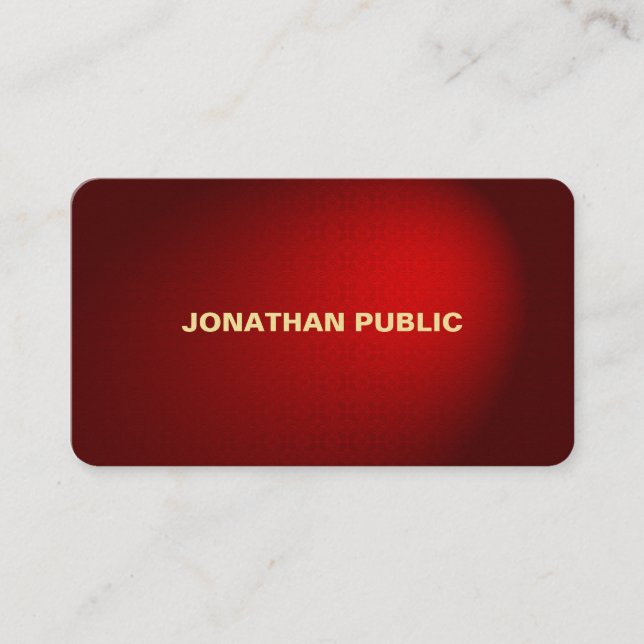 Tarjeta De Visita Creativo Damero Rojo Negro Profesional Premium (Anverso)