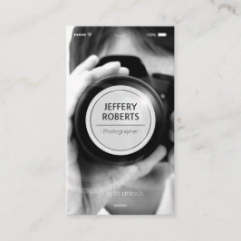 Tarjeta De Visita Creativo estilo iPhone iOS - Fotógrafo moderno