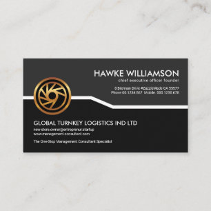 Tarjeta De Visita Creativo Gray Black Layers Corporate