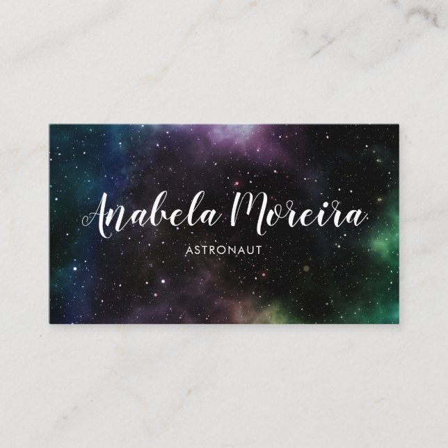 Tarjeta De Visita Creativo moderno del espacio temático de la (Anverso)