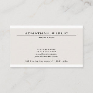 Tarjeta De Visita Creativo Modish Color Sleek Plain Professional