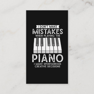 Tarjeta De Visita Creativo músico pianista testigo amante de la mú