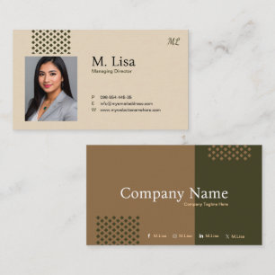 Tarjeta De Visita Creativo, Premium, Con Foto, Captura De Cabeza, Fo