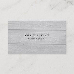 Tarjeta De Visita Creativo profesional clásico de madera gris