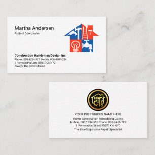 Tarjeta De Visita Creativo Tejido de Construcción de Herramientas pa
