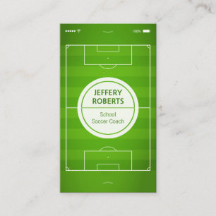 Tarjeta De Visita Creativo y único - Jugador entrenador de fútbol