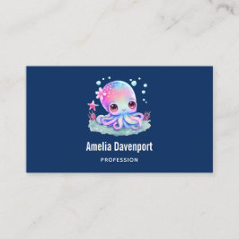 Tarjeta De Visita Creatura marina de Octopus Cute