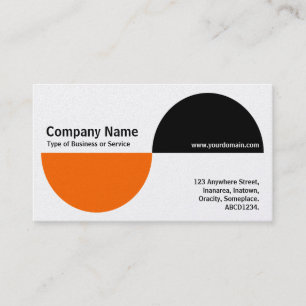 Tarjeta De Visita Crecentes alternos - Naranja y negro (platino)