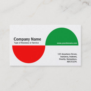 Tarjeta De Visita Crecentes alternos - Rojo y Verde (Oro)