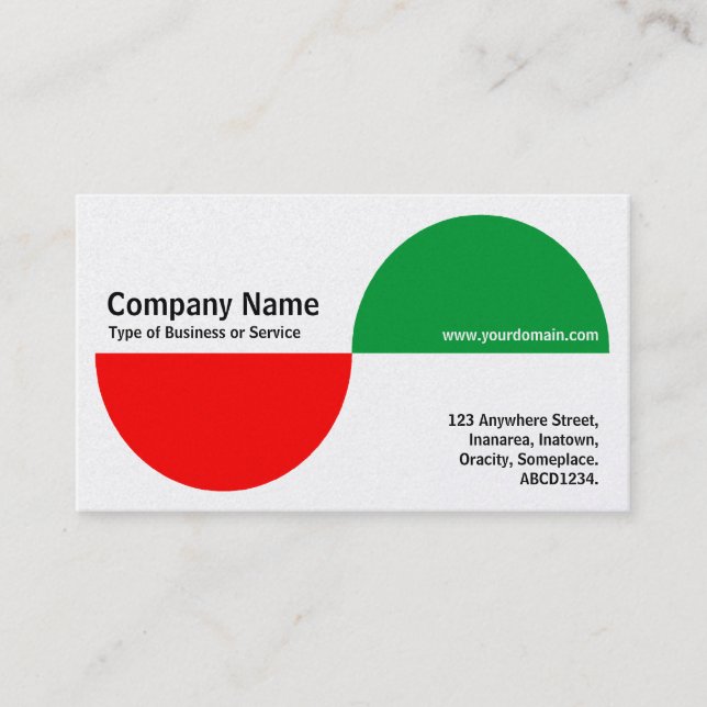 Tarjeta De Visita Crecentes alternos - Rojo y Verde (Oro) (Anverso)