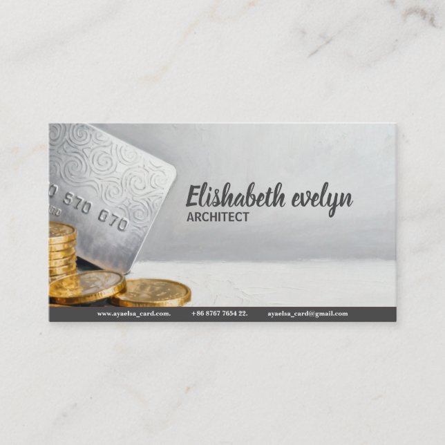 Tarjeta De Visita Credit Card and Gold Coins (Anverso)