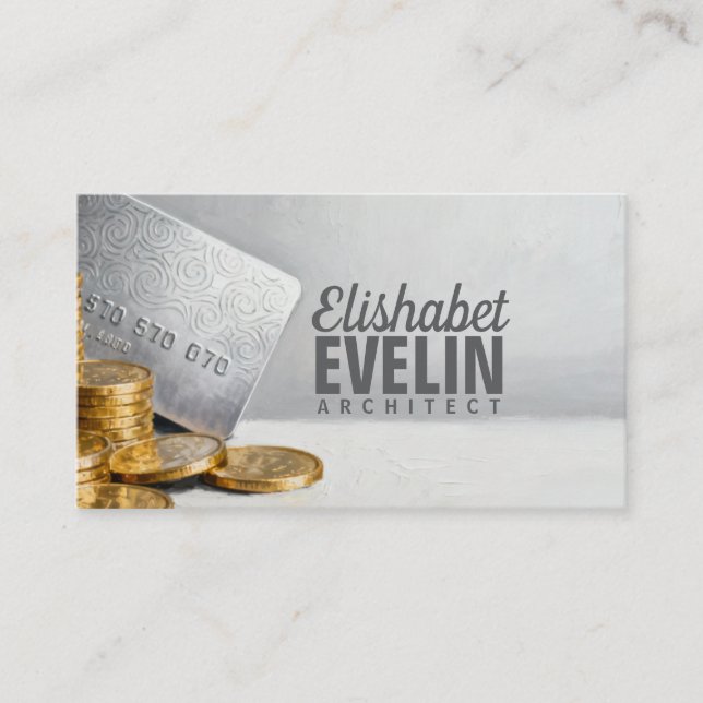 Tarjeta De Visita Credit Card and Gold Coins g678 (Anverso)