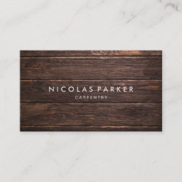Tarjeta De Visita Cree su propia pared de madera