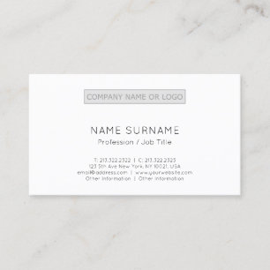 Tarjeta De Visita Cree su propia plantilla simple elegante moderna