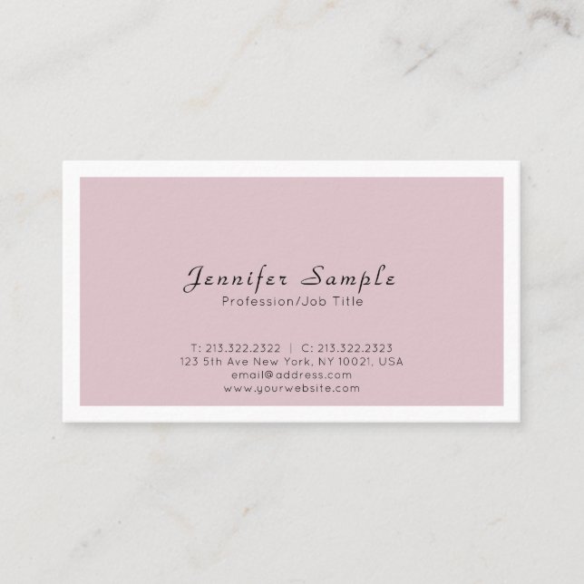 Tarjeta De Visita Cree su propio diseño profesional moderno y limpio (Anverso)