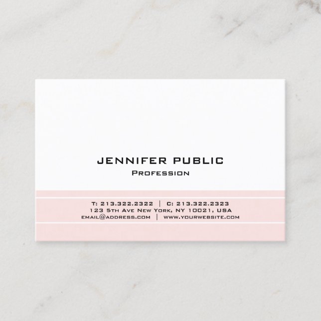 Tarjeta De Visita Cree su propio elegante profesional moderno (Anverso)