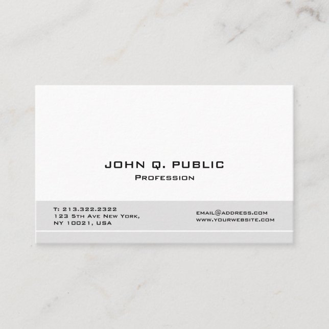 Tarjeta De Visita Cree su propio elegante profesional moderno (Anverso)
