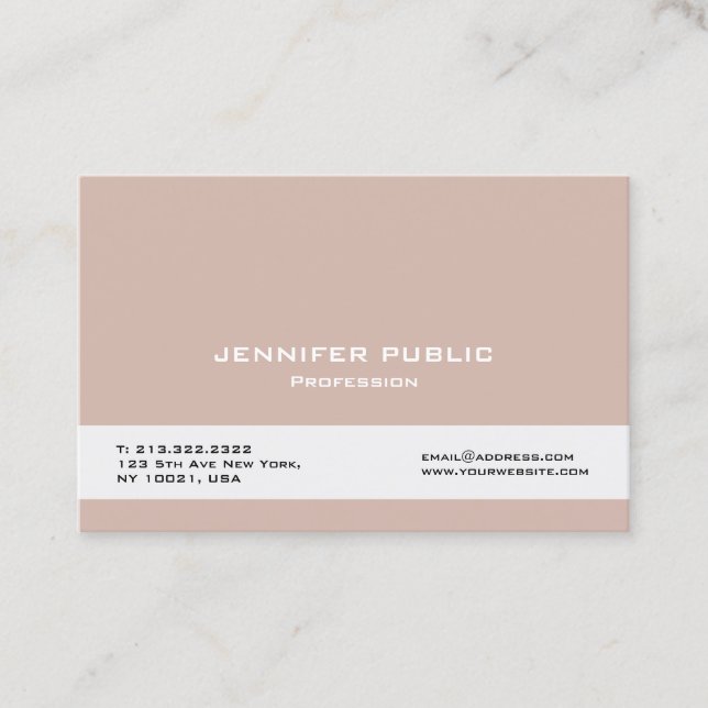 Tarjeta De Visita Cree su propio elegante profesional moderno (Anverso)