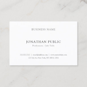 Tarjeta De Visita Cree su propio llano fácil moderno elegante limpi