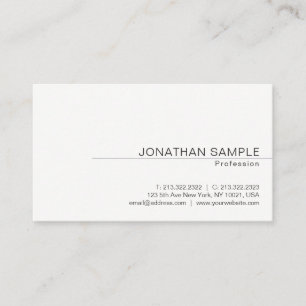 Tarjeta De Visita Cree su propio llano simple elegante moderno