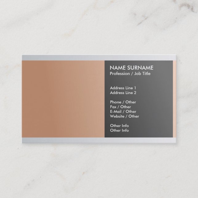 Tarjeta De Visita Cree su propio lujo elegante profesional (Anverso)