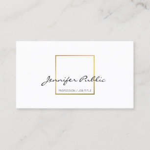 Tarjeta De Visita Cree su propio oro blanco elegante moderno limpio