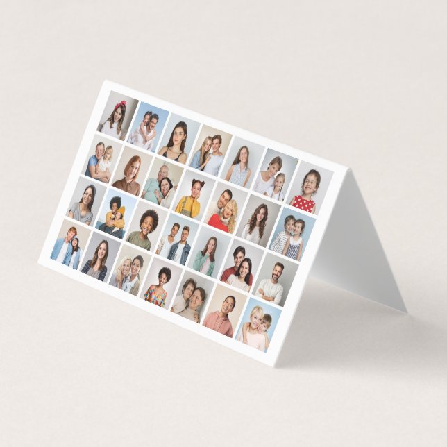 Tarjeta De Visita Cree su propio paquete de 28 Collages de fotos de  (Anverso)