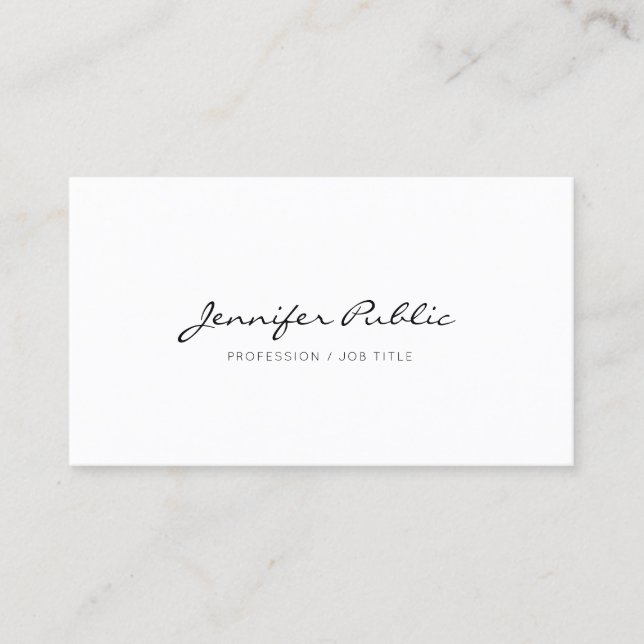Tarjeta De Visita Cree su propio Smart blanco elegante moderno (Anverso)