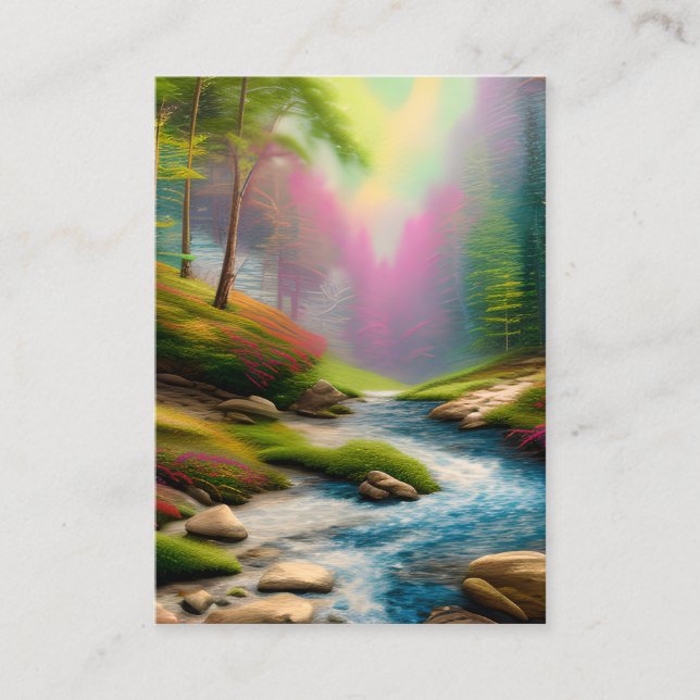 Tarjeta De Visita Creek de montaña (Anverso)