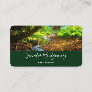 Tarjeta De Visita Creek forestal Hermoso paisaje natural Foto