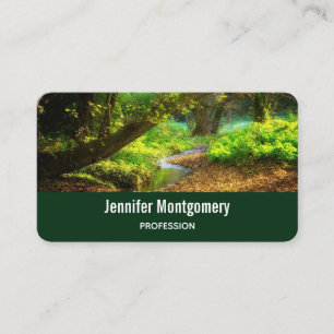 Tarjeta De Visita Creek forestal Hermoso paisaje natural Foto