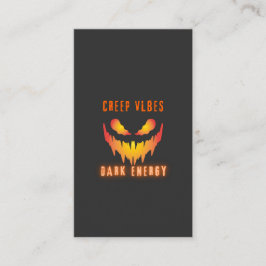 Tarjeta De Visita Creep Vibes Dark Energy _ Trendy Horror Streetwear