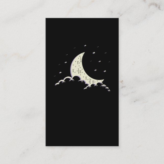 Tarjeta De Visita Creepe Gótico Pastel Moon Wiccan (Anverso)
