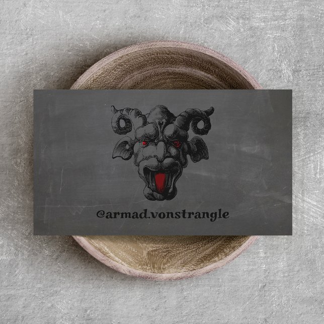 Tarjeta De Visita Creepe Red Eyed Gargoyle Macabre (Subido por el creador)