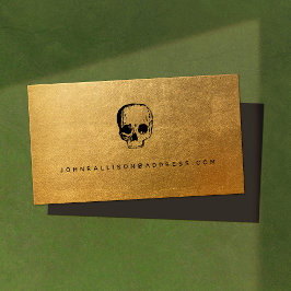 Tarjeta De Visita Creepe Skull Gold