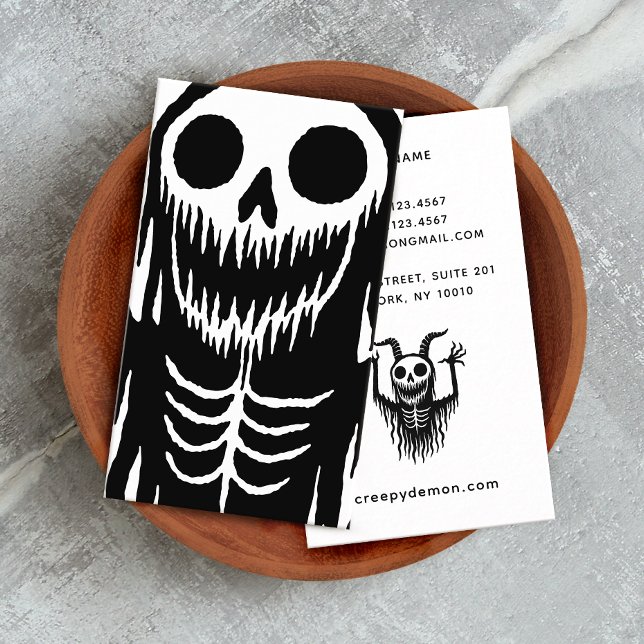 Tarjeta De Visita Creepy Demon Skull (Subido por el creador)