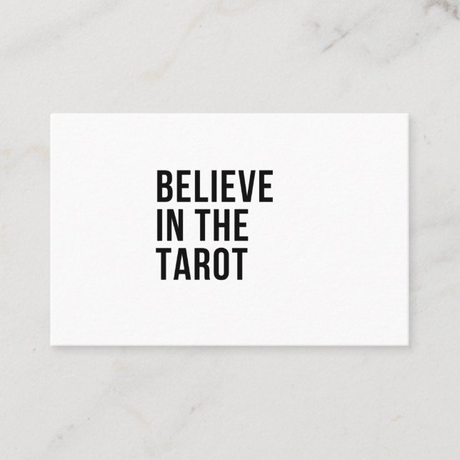 Tarjeta De Visita Creer en el tarot (Anverso)