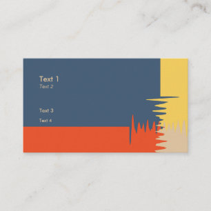 Tarjeta De Visita Crema amarillo rojo azul