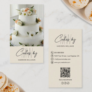 Tarjeta De Visita Crema con el logotipo de Monograma del Personaliza