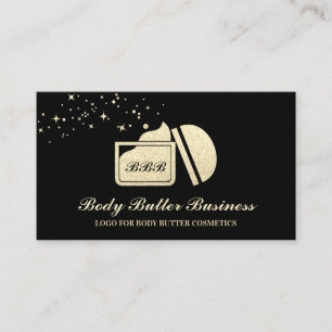 Tarjeta De Visita Crema cosmética manteca corporal Gold Glitz