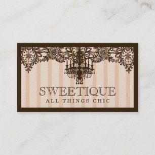 Tarjeta De Visita Crema de 311 Sweetique Brown y lámpara del café