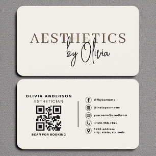 Tarjeta De Visita Crema de código QR de Skincare profesional