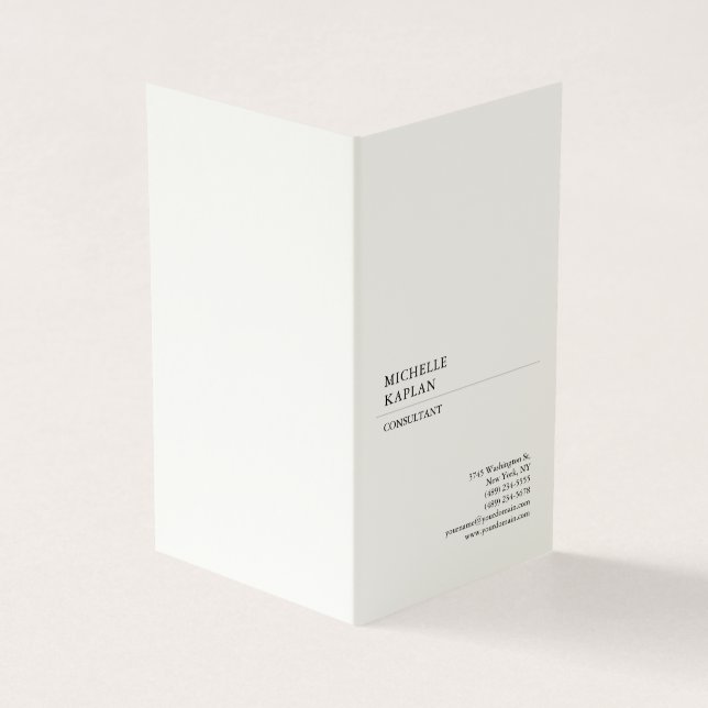 Tarjeta De Visita Crema de firma profesional moderno exclusiva (Exterior)