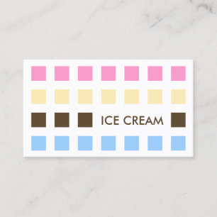 Tarjeta De Visita CREMA DE HIELO (cuadrados mod)