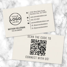 Crema de logotipo de código QR Minimalista profesi