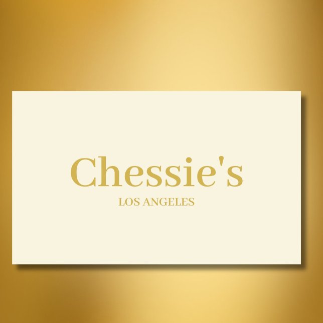 Tarjeta De Visita Crema de negocio profesional mínimo simple (Subido por el creador)