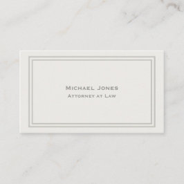 Tarjeta De Visita Crema profesional elegante simple de abogado